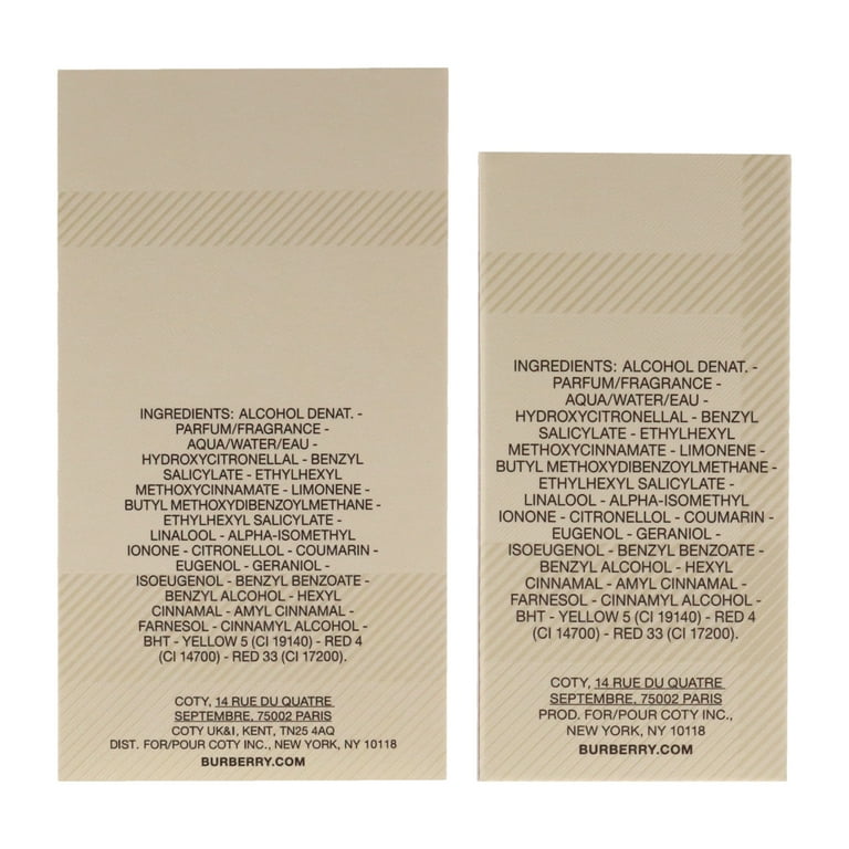 Burberry top weekend ingredients