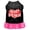 Black W/Bright Pink, variant on Pet Dog Cat Dress Screen Printed, "Heart Breaker"