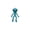 Blue Pumpkin Man, variant on Halloween Pumpkin Man Figurine, 3D Printed Movable Decor for Shelf Desk, Halloween Party Favors Home Decor, Spooky Halloween Figurines