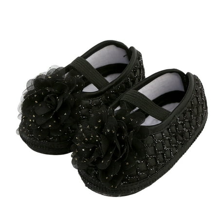 

eczipvz Baby Shoes Baby Shoes Fashion Soft Sole Toddler Dress Flower Princess Shoes Toddler Shoes Baby Girl First Shoes for Walking (Black 4 )