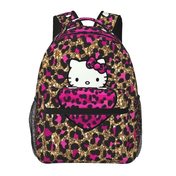 Leopard Cartoon Casual Backpack Laptop Student Travel Backpacks Schoolbag Bookbag Bags For School