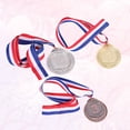 thumbnail image 5 of 3pcs Metal Award Medals with Neck Ribbon Wheats Winner Medal for Sports Games Competition (Golden, Silver, Bronze), 5 of 8