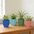 thumbnail image 4 of Mainstays Arlo 4" x 4" x 4" Round Aqua Ocean 100% Recycled Resin Planter, 4 of 10