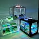thumbnail image 3 of Pecera pequeña, pequeña, creativa, ecológica, de escritorio, micropaisaje, cubo, pecera, mini acuario de peces tropicales con luces LED, 3 of 6