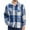 Blue, variant on ZCFZJW Mens Flannel Shirts Long Sleeve Plaid Button Down Shirt Casual Fall Winter Thick Warm Cotton Shacket Jacket Shirt with Pocket Pink XXL