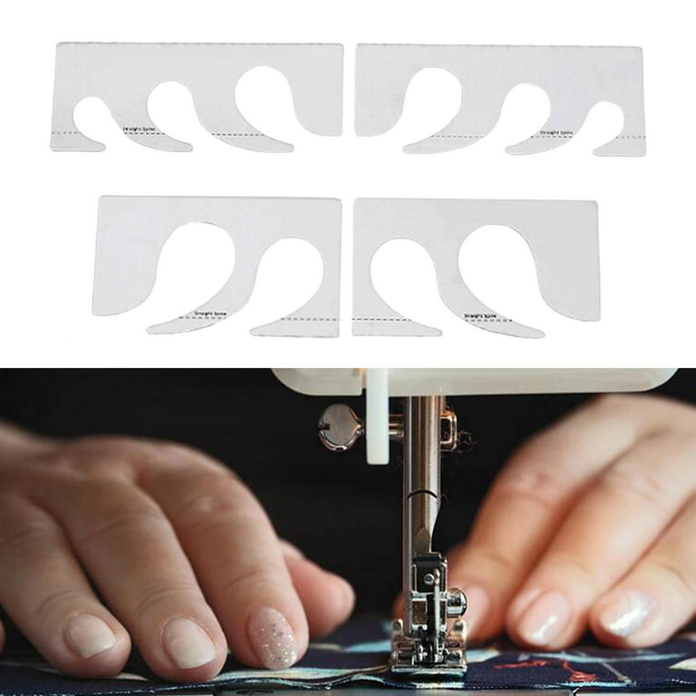 2Pcs Shape Sewing Rulers Measuring Square Ruler Machine Quilting