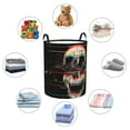 thumbnail image 3 of Lsque Glitch Screaming Skull pattern Laundry Hamper Basket, Tall Woven Rope Hamper Basket for Clothes, Lightweight Storage Basket, Collapsible Waterproof-Small, 3 of 8