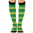 thumbnail image 3 of Hot Sales Women's Cotton Knee High Socks Under $2 GIJNRIUIUA Green Knee-High Socks Fashion Breathable Striped Holiday Atmosphere Long Stockings Leg Warmers, 3 of 7