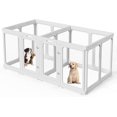 thumbnail image 1 of Clear Acrylic Dog Playpen with Door  for Puppy Cat Rabbit Transparent Pet Pen  Dog Playpen Indoor  Dog Fence  Easy Assemble &amp; Cleaning Dog Pen for Small &amp; Medium Dogs Height, 1 of 3