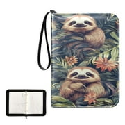 Game Card Storage Bag Collectible Trading Card Albums The 4-Pocket Card Binder With 50-Page Sleeve Can Hold 400 Game Cards Cartoon Cute Sloth
