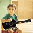 thumbnail image 3 of Guitarra acústica folclórica de 23 pulgadas, mini guitarra para niños principiantes amantes de la música (negra), 3 of 7
