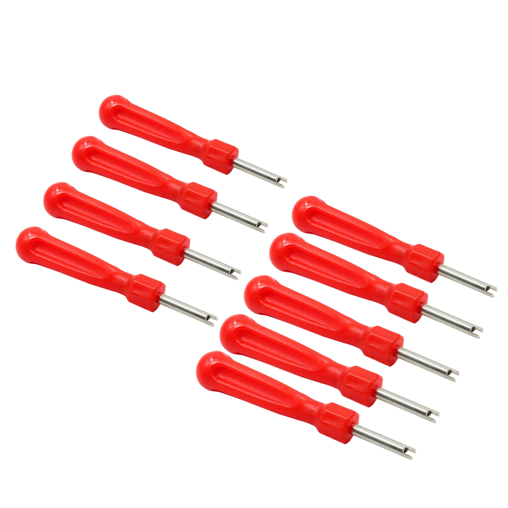 9pcs Red Car Single Head Tire Valve Stem Core Remover Tyre Repair Tool Wrench