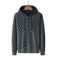 thumbnail image 5 of Ketyyh-chn99 Winter Sweaters for Men Long Sleeve Knit Coat Open Front Cardigan Sweaters Outerwear Grey,L, 5 of 5