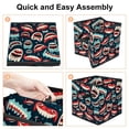 thumbnail image 4 of Tiny Teeth Foldable Storage Basket with Handle, Large Capacity 10.8"x10.5"x10.6" - Storage Cubes, Toy Storage, Toy Box, 4 of 6