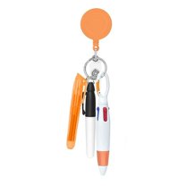GUOOL Nurse Shuttle Pen, Retractable Badge Holder, Nurses Day Gift Multipurpose Portable Party Favor Nursing Badge Clips Nurse Pen, orange