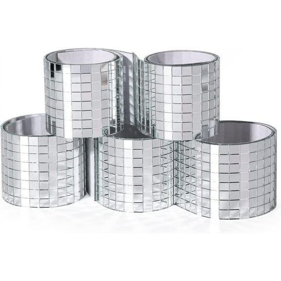 RUseeN 2360 PCS Self Adhesive Mosaic Tiles, 5 x 5 mm Disco Tiles, Square Mirror Mosaic Tiles for Interior Decoration, DIY Disco Ball, Card Making and Art Collage