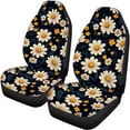 thumbnail image 6 of Pzuqiu Cute Daisy Automobile Seat Cover Sets 4 Pcs, Front Seat Protector Carseat Rear Split Bench Cover Universal for Car Truck SUV Easy to Install, 6 of 7