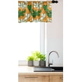 thumbnail image 2 of Ambesonne Succulent Valance Pack of 2, Cactus Plant Silhouettes, 42"X18", Marigold Jade Green, 2 of 3