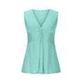 thumbnail image 7 of Ltctricy Women's Tank Tops Casual V Neck Twist Front Sleeveless Babydoll Shirts Peplum Cami Blouses Trendy Summer Outfits, 7 of 7
