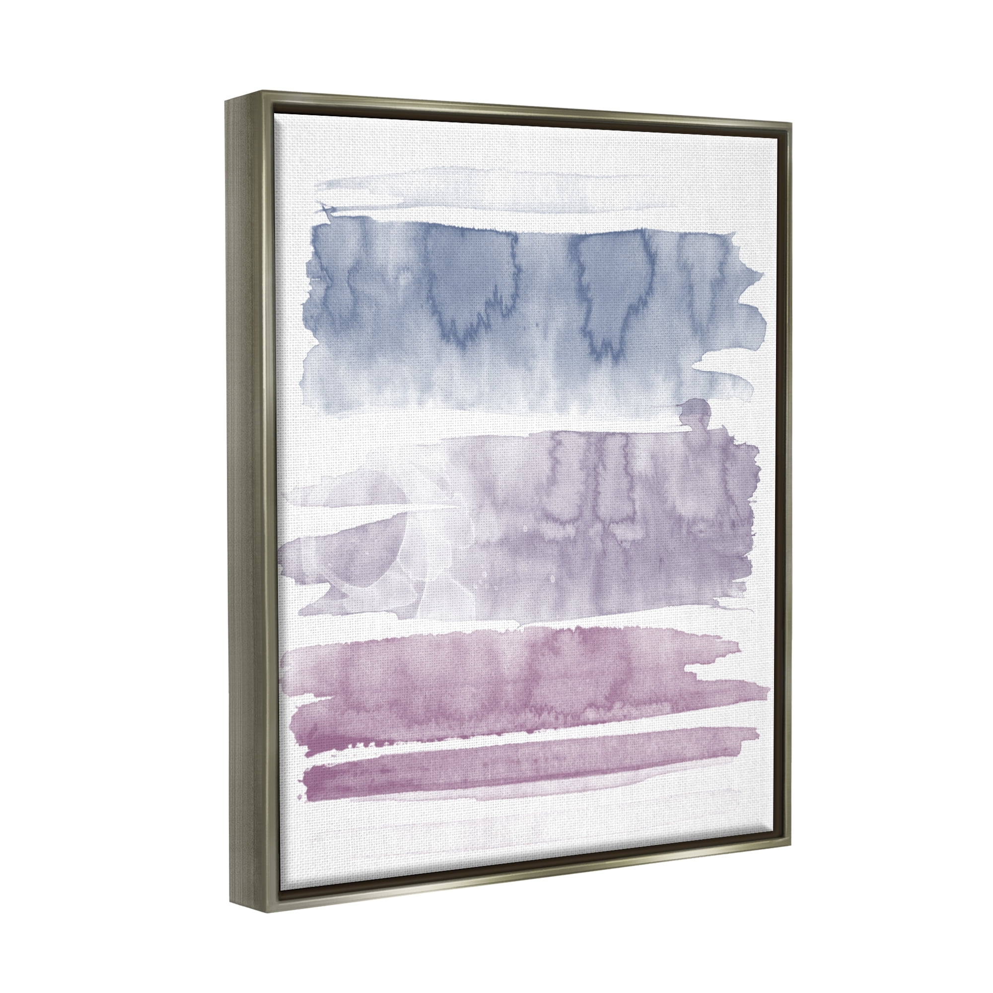 Stupell Industries Pastel Watercolor Splash Abstract Painting Gray Floater Framed Art Print Wall Art, 25 x 31