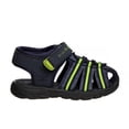 thumbnail image 2 of Beverly Hills  Hook And Loop Boys Open Toe Sport Sandals , Navy Lime, Size: 12, 2 of 6