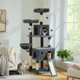 thumbnail image 4 of PAWZ Road 64" Cat Tree Large Cat Tower Condo Multi-Level Cat Scratching Post Tower for All Indoor Cats, Dark Gray, 4 of 11