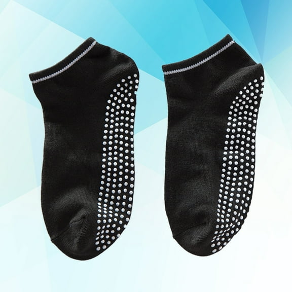 OFFIGAM 3 Pair Women's Ballet Socks Breathable Studio Socks Black Comfortable Fit