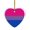 Bisexual, variant on 1 Pack - LGBTQ+ Leather Pride Flag Heart Shaped Ceramic Christmas Ornament and Home Decor - 3x2.82 Inch Heart