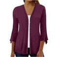 thumbnail image 2 of Patlollav Womens Button Cardigan Puff Sleeve Loose Cover Up Blouse Tops on Ladies, 2 of 7
