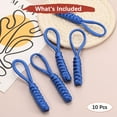thumbnail image 4 of Zipper Pull Replacement [10PCS] - Woven Paracord Pull Tab Extender Use for Backpack & Jacket - [Dark Blue], 4 of 6