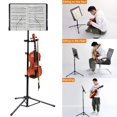 thumbnail image 2 of Soporte para partituras Klvied Professional con soporte para violín, color negro, 2 of 9