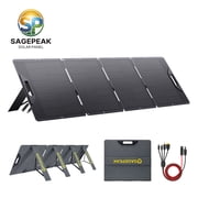 SAGEPEAK 200W Foldable Solar Panel for Power Station, 23% High Efficiency, IP65 Waterproof, ETFE Solar Charger for Outdoor Camping, RV, Emergency, Off Grid