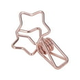 thumbnail image 3 of Paper Binder Clips, Small Binder Clips Sturdy Metal Cute Cartoon Star Shape  For Student For Certificate For Clothing Purple,Rose Gold, 3 of 8