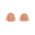 thumbnail image 3 of FOCUSNORM Baby Autumn Winter Knit Sweaters Long Sleeve Round Neck Contrast Color Knitwears, 3 of 9