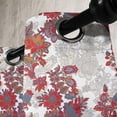 thumbnail image 3 of Ambesonne Floral Grommet Curtain, Romantic Vİbrant Boho, 50" x 72", Red Black Grey, 3 of 6