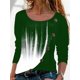 thumbnail image 2 of Camiseta con botones de colores mezclados para mujer, Tops informales de manga larga con cuello redondo, Jersey holgado que combina con todo, moda de verano 2022, 2 of 3
