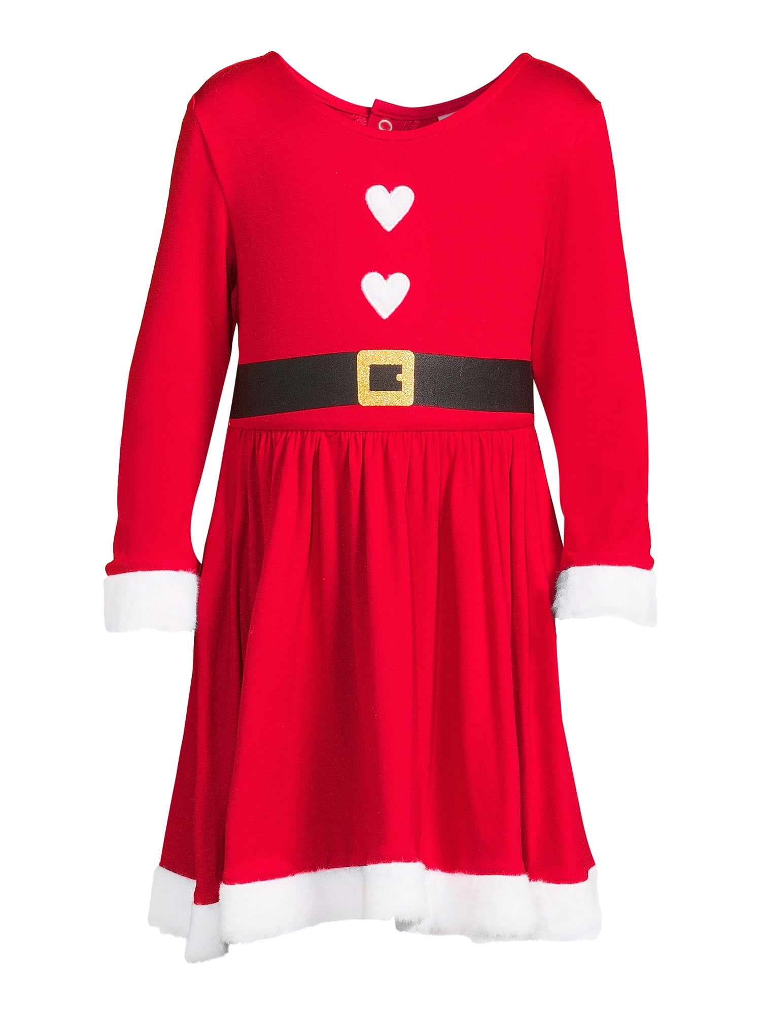 Holiday Toddler Girls Santa Dress with Hat 2 Piece Sizes 12M 5T Walmart