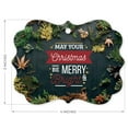 thumbnail image 6 of Soul Décor Christmas Ornaments Tree Decoration, May Your Christmas Be Merry & Bright Ornament, Large 3.75" Rectangle Metal Ornament, Velvet Pouch Included, 6 of 7