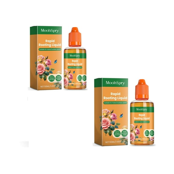 Rooting Hormone Solution 500Ml Rapid Growth Liquid For Plants Transplant Free Size Plastic Material Encourages Root Development Plant Growth Stimulator Flower Seedling Aid 2Pc color