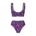 thumbnail image 6 of Rocae Retro 80s Style for Bikini Set for Women Two Piece Sexy High Swimsuits Split Crossover Bikini XX-Large, 6 of 9