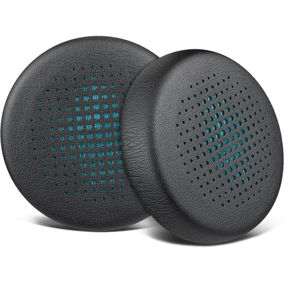 SOULWIT Replacement Earpads for JLab Go Work/Go Work Gen 2 Wireless Headsets, Ear Pads Cushions with Soft Protein Leather and High-Density Memory Foam - Black