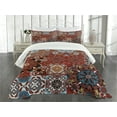 thumbnail image 3 of Ambesonne Brown Quilted Bedspread Set 3 Pcs, Victorian Mandala, King Size, Multicolor, 3 of 5