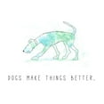 thumbnail image 2 of JMB Designs 26x26 White Modern Wood Framed Museum Art Print Titled - Dogs Make Things Better, 2 of 4