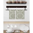 thumbnail image 3 of Sage Green Boho Kitchen Dish Towels for Drying Dishes Set of 4, Vintage Abstract Art Ethnic Tribe Waffle Weave Microfiber Hand Tea Bathroom Towels Quick Dry & Absorbent Towel 15.7x23.6, 3 of 7