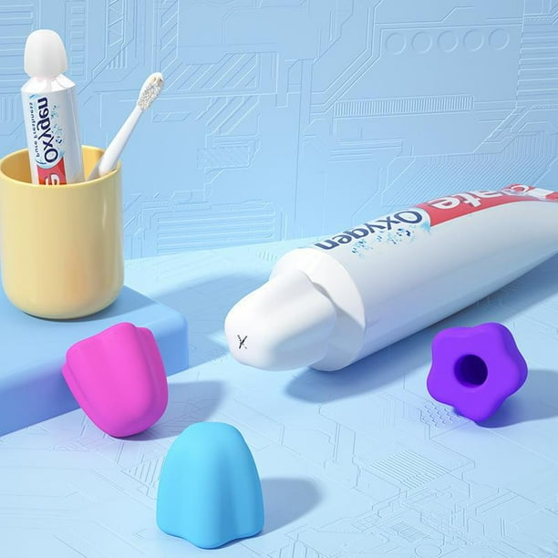 Tapa de pasta de dientes autosellante a prueba de polvo mano tapa de pasta de dientes en crema juego de 4 Walmart en linea