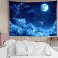 thumbnail image 4 of HVEST Fantasy Blue Cloud Tapestry Wall Hanging Blue Night Sky Moon Wall Tapestry for Bedroom Fantasy Landscape Aesthetic Tapestry for Living Room College Dorm Home Decor,92.5x70.9 inch, 4 of 5