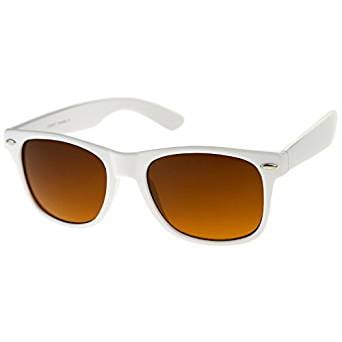 Cp White Blue Blocking Driving Horn Rimmed Sunglasses Amber Tinted Lens