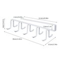 thumbnail image 2 of Estante De Almacenamiento De Cocina Estilo Japonés Doble Fila 10 Ganchos Armario De Metal Colgador Gancho Estante Montaje En Pared Gancho De Armario Sin Costura Perforado Methold HA019666-00, 2 of 7
