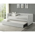 thumbnail image 6 of Newboti Furniture Luxurious 1pc Modern Daybed Button Tufted Nailhead Trim Bedroom Living Room Furniture Dove Gray Finish 48424, 6 of 6