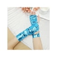 thumbnail image 5 of INSPIRE CHIC Women's Metallic Shiny Fingerless Short Gloves Shimmer Arm Warmers for Halloween Cosplay 1 Pair Cyan Blue One Size, 5 of 6